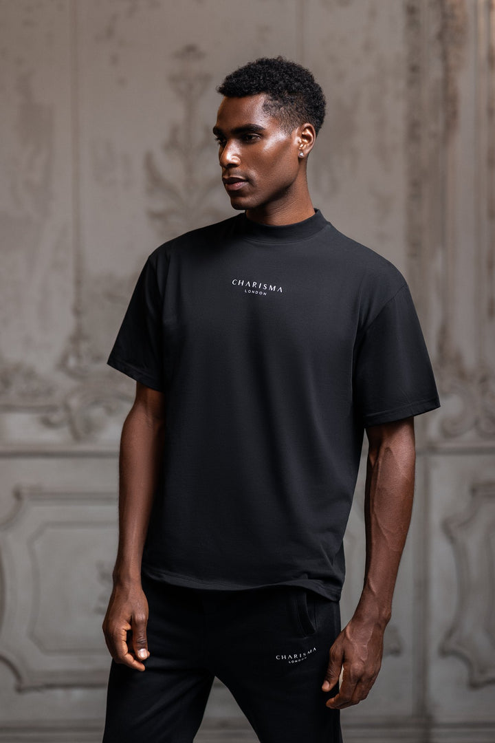 Oversized Turtle neck T-shirt - Black