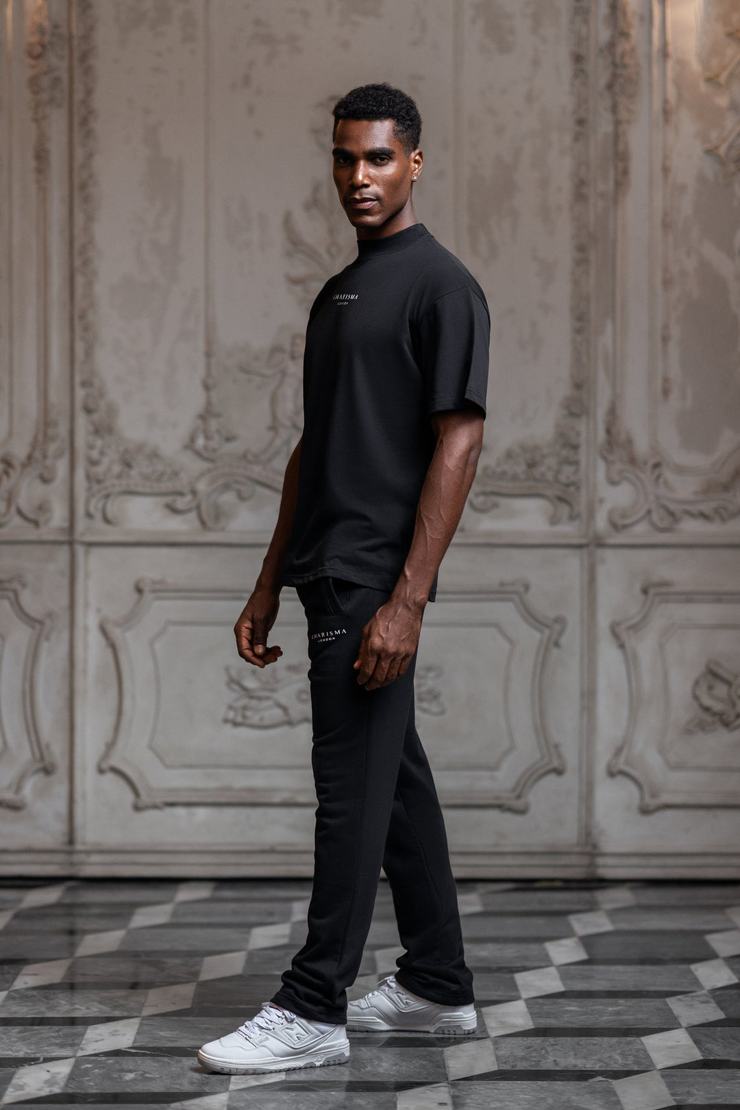 Oversized Turtle neck T-shirt - Black